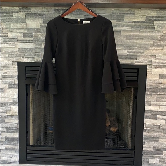 Calvin Klein Women's Tiered Bell Sleeve Dress - Picture 5 of 6